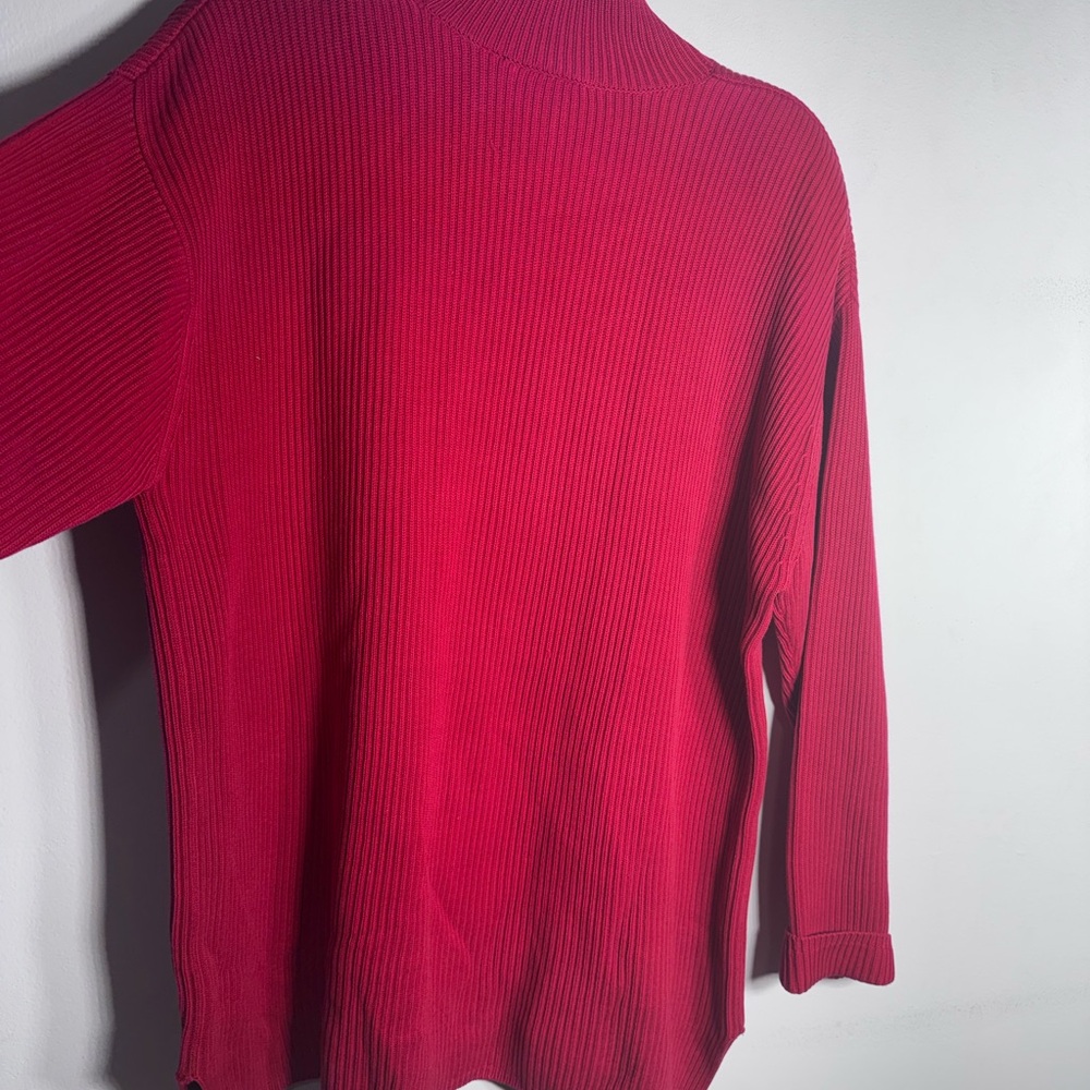 Review Fuchsia Ribbed Half-Zip Sweater - Picture 5 of 6